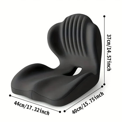 Ergonomic Memory Foam Seat Cushion with Lumbar Support – Pressure Relief, Height Boost, Universal Fit